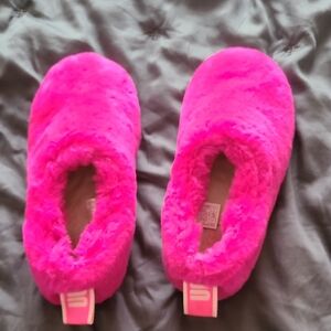 Bright Pink Fuzzy Slippers
